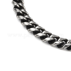 Bracelets à maillons cubains en acier inoxydable 304 résistant au ternissement pour hommes&nbsp;STAS-A051-04B-01