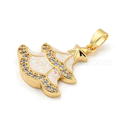 Pendentifs de noël en laiton micro pave zircone cubique&nbsp;KK-H468-03B-03G