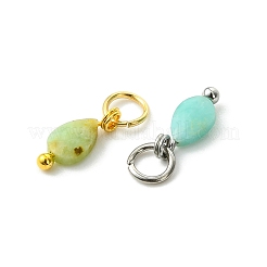 10 Stück 2 Farben natürlicher Chalcedon-Anhänger&nbsp;PALLOY-JF05860-02