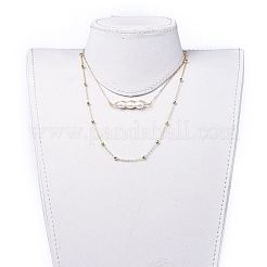 Ensembles de collier pendentif en laiton&nbsp;NJEW-JN02469
