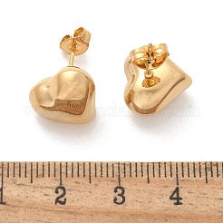 Orecchini a bottone in acciaio inossidabile 304 per donna&nbsp;LS-EJEW-A130-04G