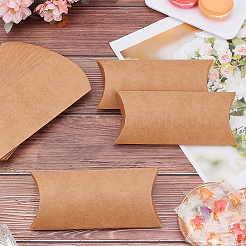 Scatole regalo per bomboniere di nozze con cuscino in carta kraft&nbsp;CON-WH0099-58B