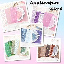 10 Satz 5 Farben Einladungskarten Scrapbook-Papierblock&nbsp;DIY-SP0004-48