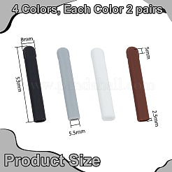 8 Paar Brillen-Ohrbügel aus Silikon in 4 Farben&nbsp;FIND-WR0012-54