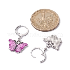 Ohrhänger aus Platinlegierung mit Emaille-Anhänger&nbsp;EJEW-JE05586