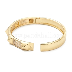 Bracelets en laiton à micro-pavé de zircone cubique transparent&nbsp;BJEW-A116-01G