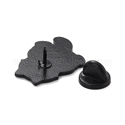 Broche en émail chat avec poisson&nbsp;LS-JEWB-I015-37EB