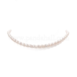 Collana di perle naturali con chiusura in acciaio inossidabile 304 per donna&nbsp;NJEW-JN04143