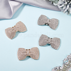 4 Stück 2 Farben Bowknot Legierung Strass Schuhdekoration&nbsp;FIND-GO0002-33