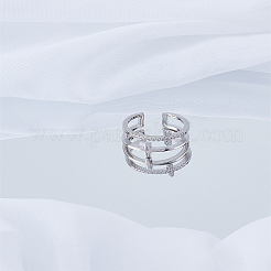 1 anneau de manchette ouvert réglable en laiton&nbsp;RJEW-LP0003-51P
