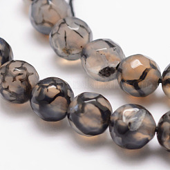 Chapelets de perles en agate veine de dragon naturelle&nbsp;X-G-K166-07F-8mm-04