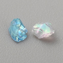 Galvanoplastir des perles de copeaux de verre&nbsp;GLAA-WH0031-66L