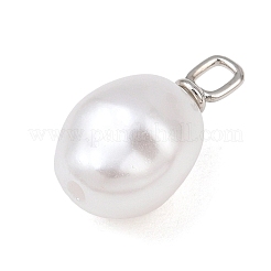 Pendenti in ottone e plastica ABS con perle finte&nbsp;PL-CBAFE9C-08