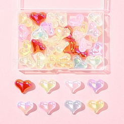 40 Stück UV-Beschichtung Regenbogen schillernde transparente Acrylperlen&nbsp;MACR-FS0002-19