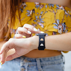 6 pièce de 6 styles de clous de bracelet de montre en alliage en forme d'abeille&nbsp;FIND-GO0003-57