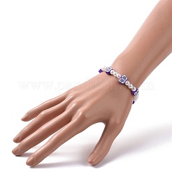 Adorable collier de perles en argile polymère et perles en plastique abs et bracelet extensible&nbsp;SJEW-JS01267