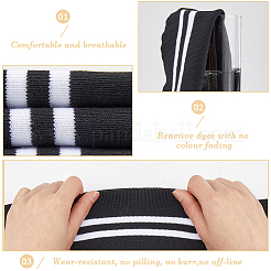 Elastischer Polyester-Rippstoff für Manschetten&nbsp;DIY-WH0028-96A