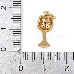 Messing Mikro ebnen Zirkonia Anhänger&nbsp;KK-Z123-09G