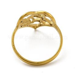 Ionenplattierung (IP) 201 Edelstahl-Fingerringe&nbsp;RJEW-G278-37G