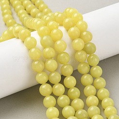 Natürliche Zitronen Jade Perlen Stränge&nbsp;G-G284-A01-10mm