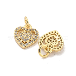 Messing Micro Pave kubisch klar Zirkonia Charms&nbsp;KK-Z044-23G