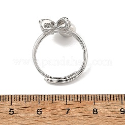Anelli aperti regolabili in ottone con micro pavé di zirconi cubici&nbsp;RJEW-JR01088-02
