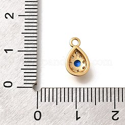 Pendentifs avec zircon cubiques à micro-pavés en laiton&nbsp;KK-K294-10G