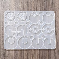 Moules à pendentif de forme irrégulière en silicone&nbsp;DIY-M047-01D