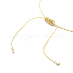 Braccialetto a maglie con colonna di semi di vetro&nbsp;BJEW-MZ00030-02