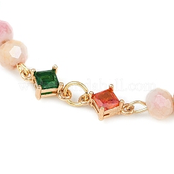 Bracciali con maglie di perline di vetro per donna&nbsp;BJEW-JB11976-01