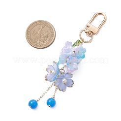 3 pendentif décoratif en forme d'œil de chat et de fleur acrylique&nbsp;HJEW-TA00434