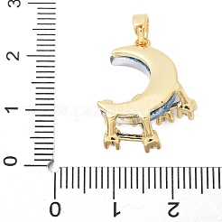 Colgante micropavé cubic zirconia de latón&nbsp;KK-S507-08B-G