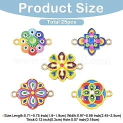 25 pz 5 colori ciondoli per connettori in lega stampati in 3D&nbsp;FIND-YW0011-78
