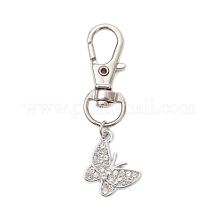 Decorazioni con ciondolo in lega di cristallo e strass a forma di farfalla&nbsp;HJEW-JM03205