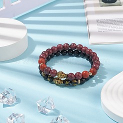 2pcs 2 bracelets de perles de style mala&nbsp;BJEW-JB08416