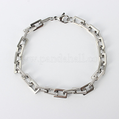 Anlaufgeschützte rechteckige Kettenarmbänder aus 201 Edelstahl&nbsp;BJEW-N240-06P