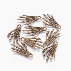 Tibetischer stil Aluminium Anhänger & Charms&nbsp;LS-TIBEP-5291-AB-FF