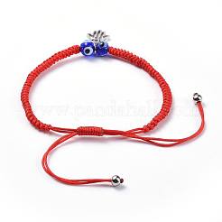 Pulseras de cuentas trenzadas de hilo de nylon ajustable&nbsp;BJEW-JB04459-03