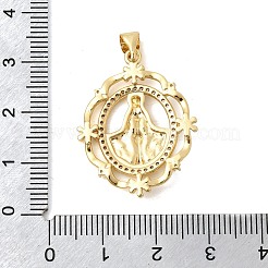 Pendenti in zirconi cubici trasparenti in micro pavè di ottone&nbsp;KK-Z150-22G-04