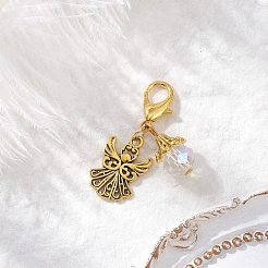 3 pendentif décoratif en forme d'ange en alliage de style tibétain&nbsp;HJEW-JM03837