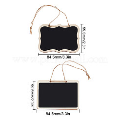 10 mini tableau suspendu en bois de 2 styles&nbsp;HJEW-DR0001-05A