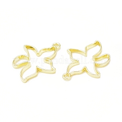 Rack-Beschichtung Legierung Blume offenen Lünette Anhänger&nbsp;FIND-G052-44LG