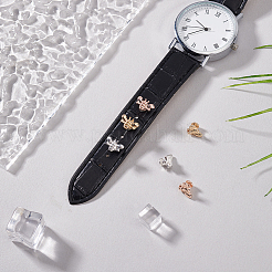 6 pièce de 6 styles de clous de bracelet de montre en alliage en forme d'abeille&nbsp;FIND-GO0003-57