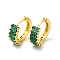 Orecchini a cerchio in ottone con zirconi da donna&nbsp;EJEW-H091-06