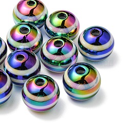 10 Stück Harzperlen mit Regenbogenfarben&nbsp;RESI-YW0001-27B