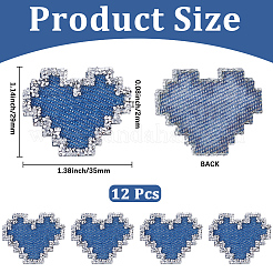 12 Stück Hotfix-Glas-Strass&nbsp;DIY-CY0003-30B