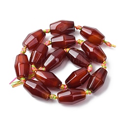 Chapelets de perles rouges en agate naturelle&nbsp;G-P605-K01-01B