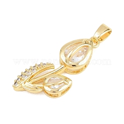 Valentinstag Messing Micro Pave Zirkonia Anhänger&nbsp;KK-D258-42G-02