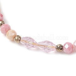 3 bracciale con perline di vetro bicolore per donna&nbsp;BJEW-JB12137