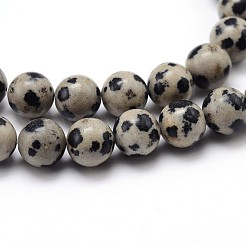 Jaspe dalmatien naturelle chapelets de perles rondes&nbsp;X-G-J303-19-6mm